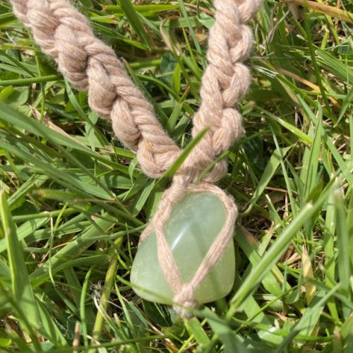 The Edee Necklace- Nude & Jade