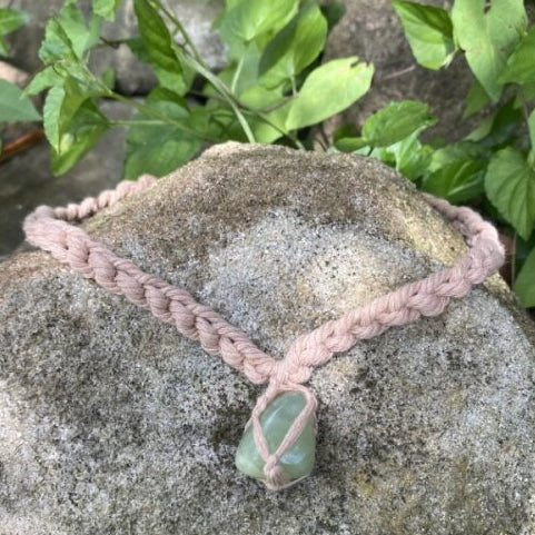 The Edee Necklace- Nude & Jade